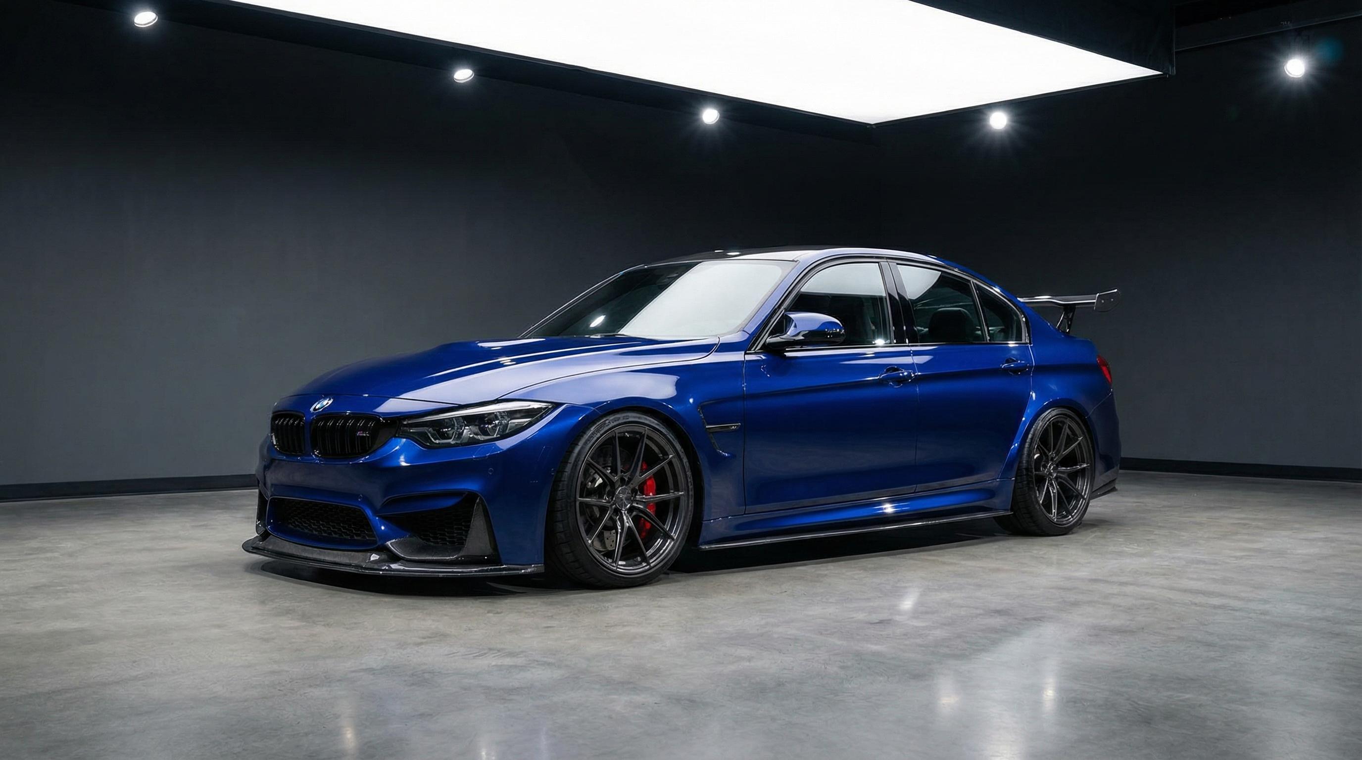 小马拉大车深海蓝轿车改装视频